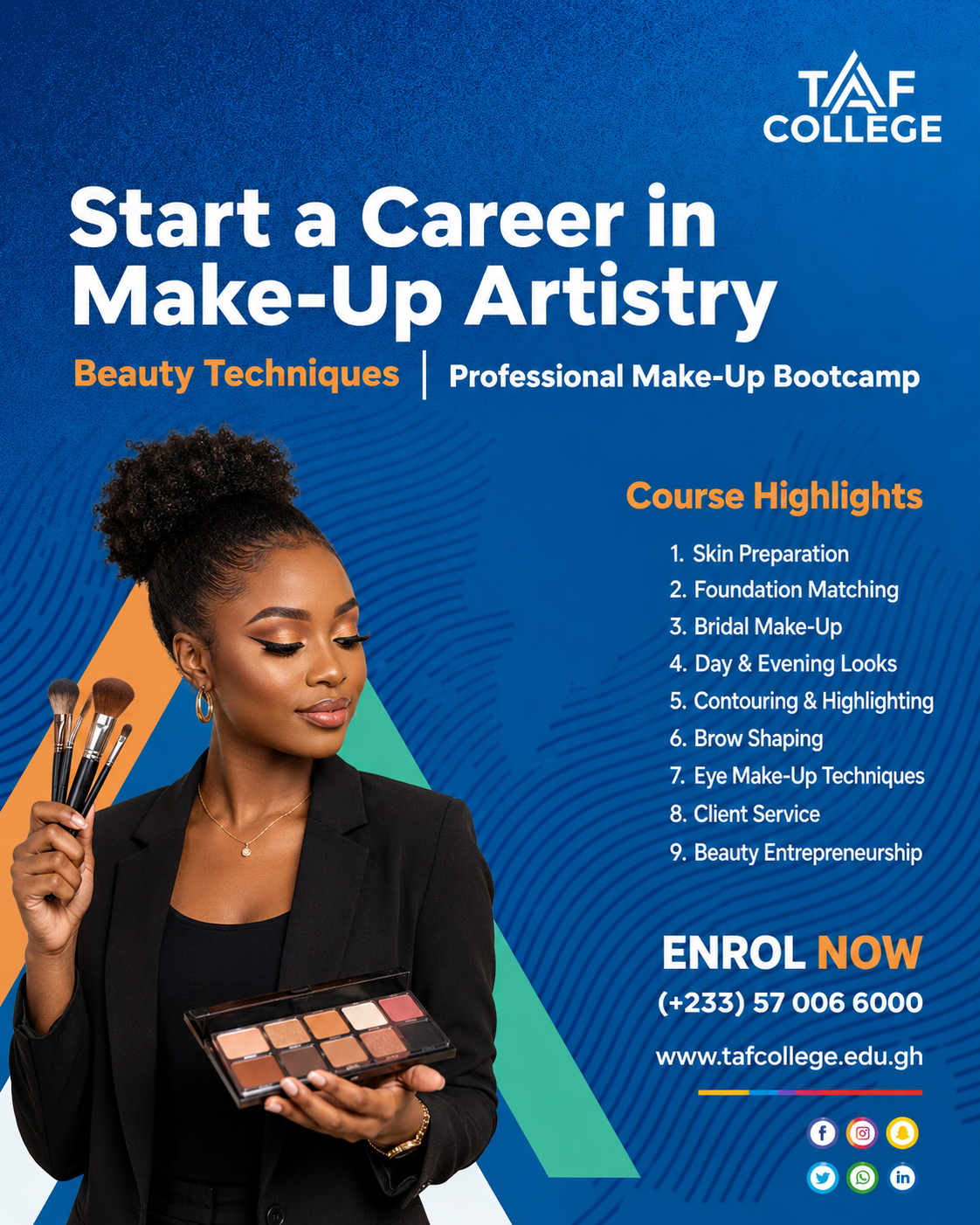 Make-Up Artistry career flyer