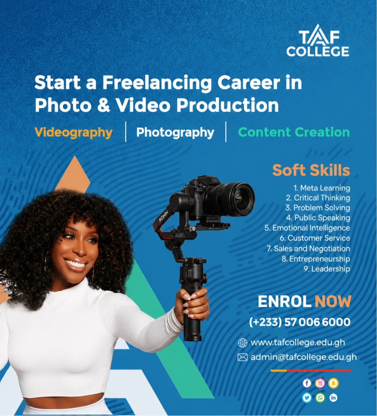 Photo & Video Production freelancing career flyer