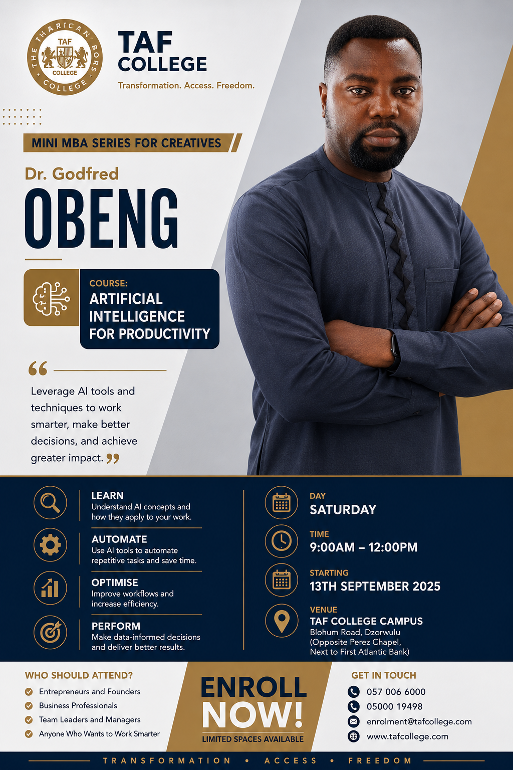 Dr. Godfred Obeng — Artificial Intelligence for Productivity