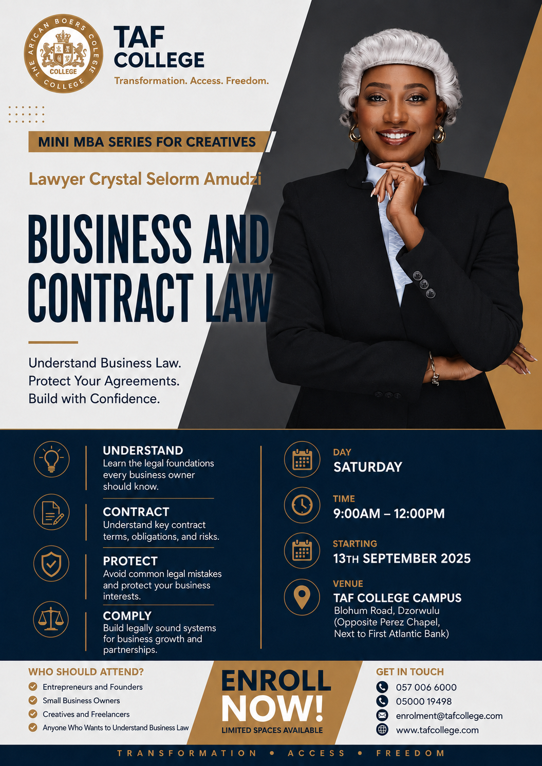 Lawyer Crystal Selorm Amudzi — Business and Contract Law