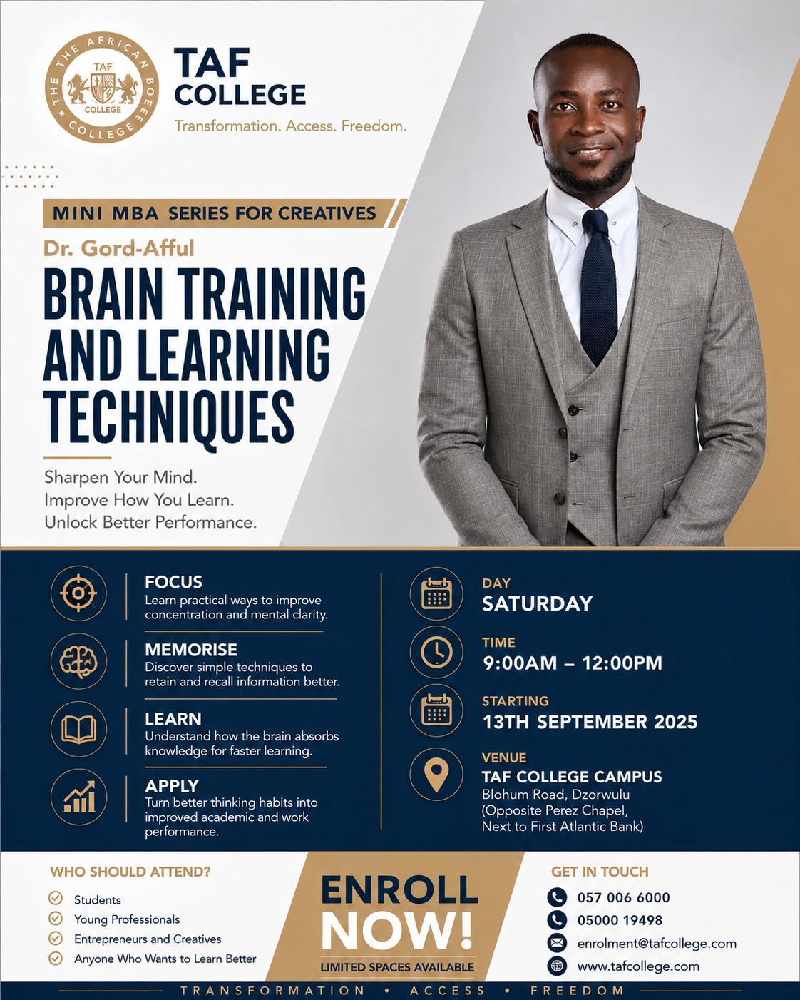 Dr. Gord-Afful — Brain Training and Learning Techniques