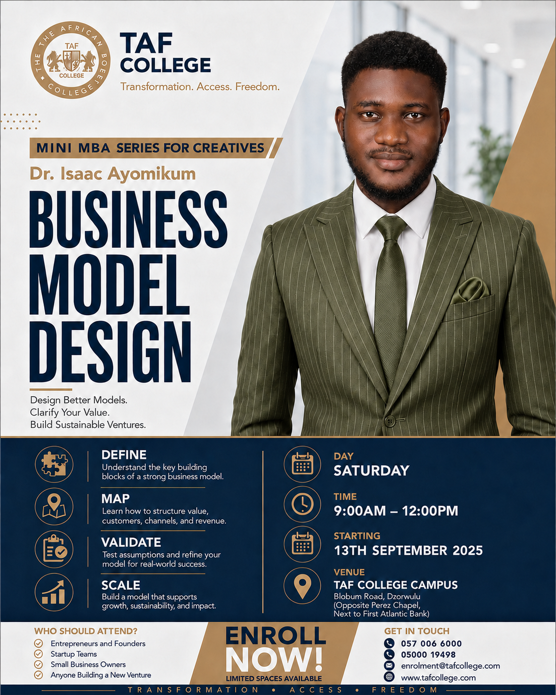 Dr. Isaac Ayomikum — Business Model Design