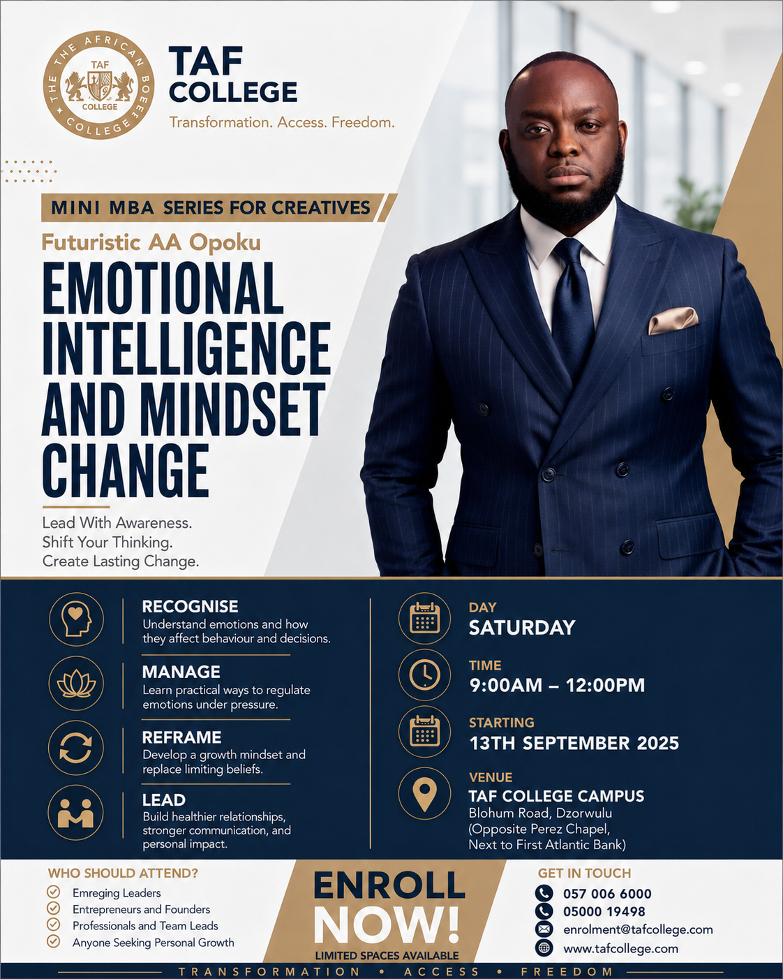 Futuristic AA Opoku — Emotional Intelligence and Mindset Change