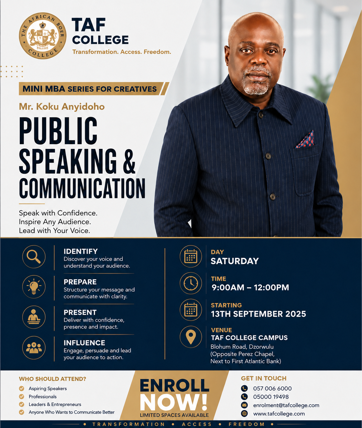 Mr. Koku Anyidoho — Public Speaking and Communication